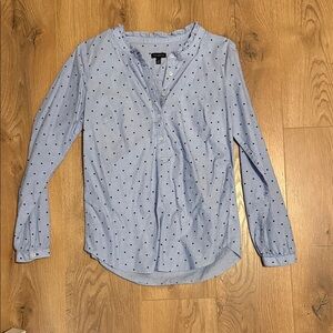 Talbots Light Blue Polka Dot dress Shirt -